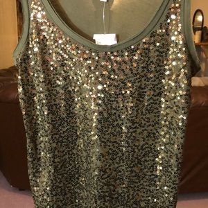 NWT J. Crew Factory sequined tank top